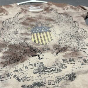 Vintage Levi's Tan and Brown Graphic Tee